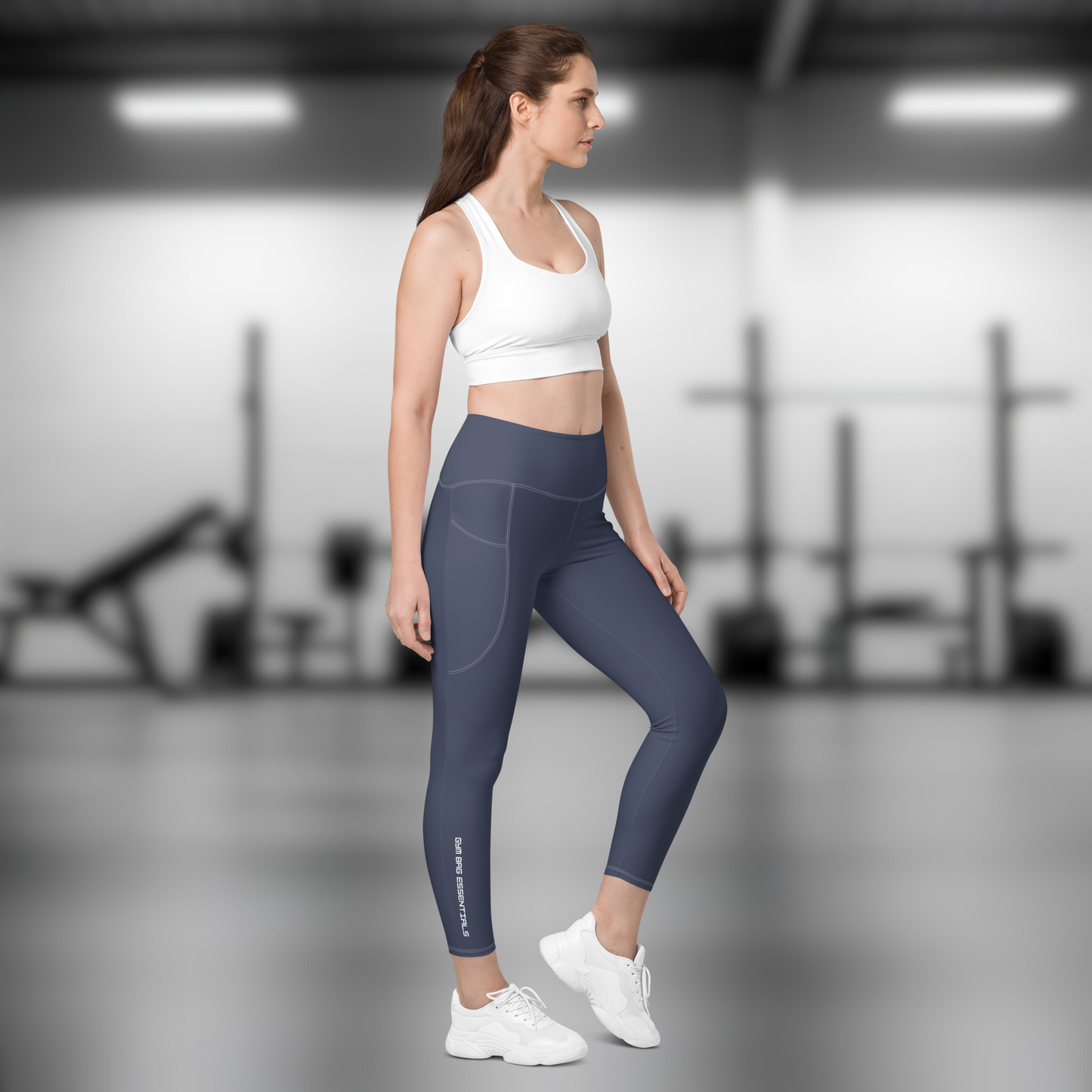 Gym Bag Essentials Leggings with Pockets - Navy