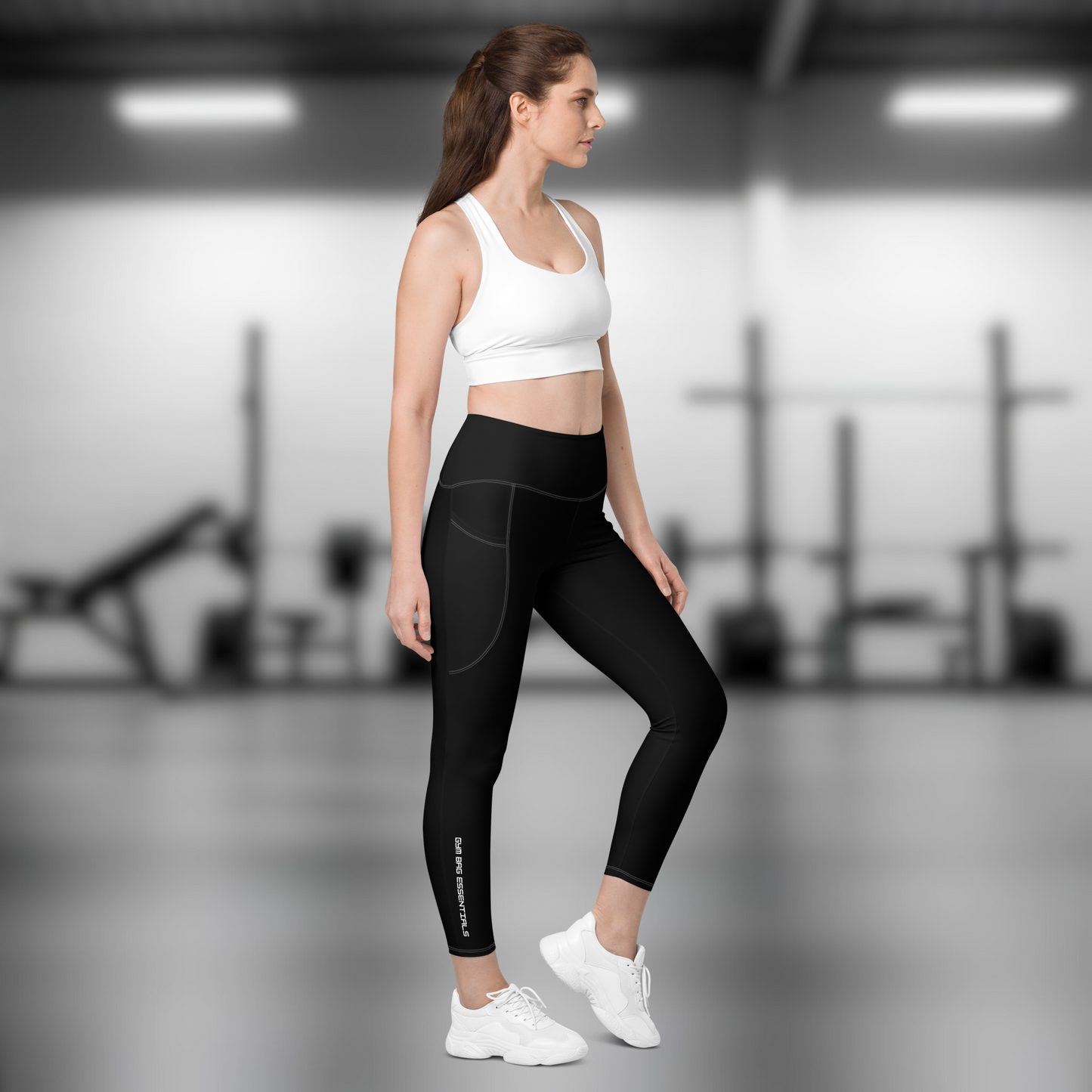 Gym Bag Essential Leggings with pockets - Black