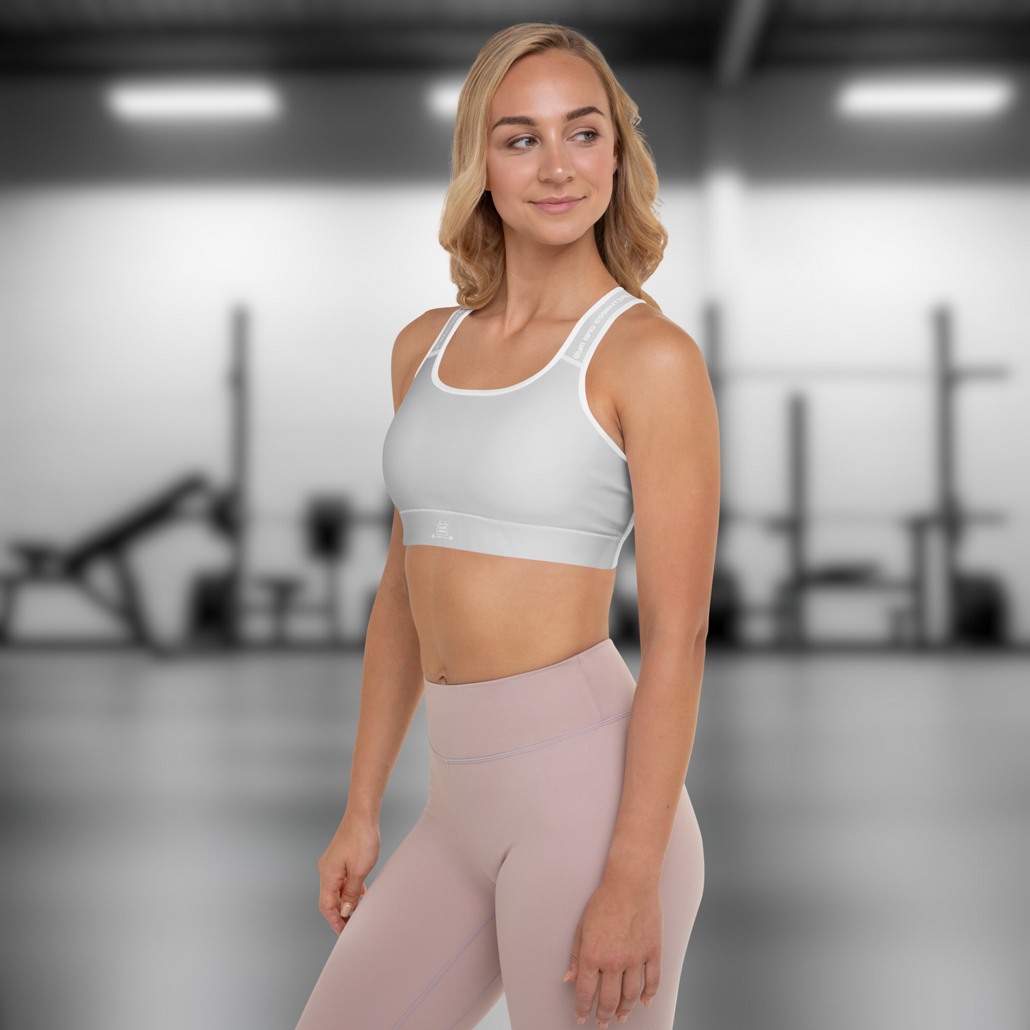 Gym Bag Essentials Padded Sports Bra - Grey