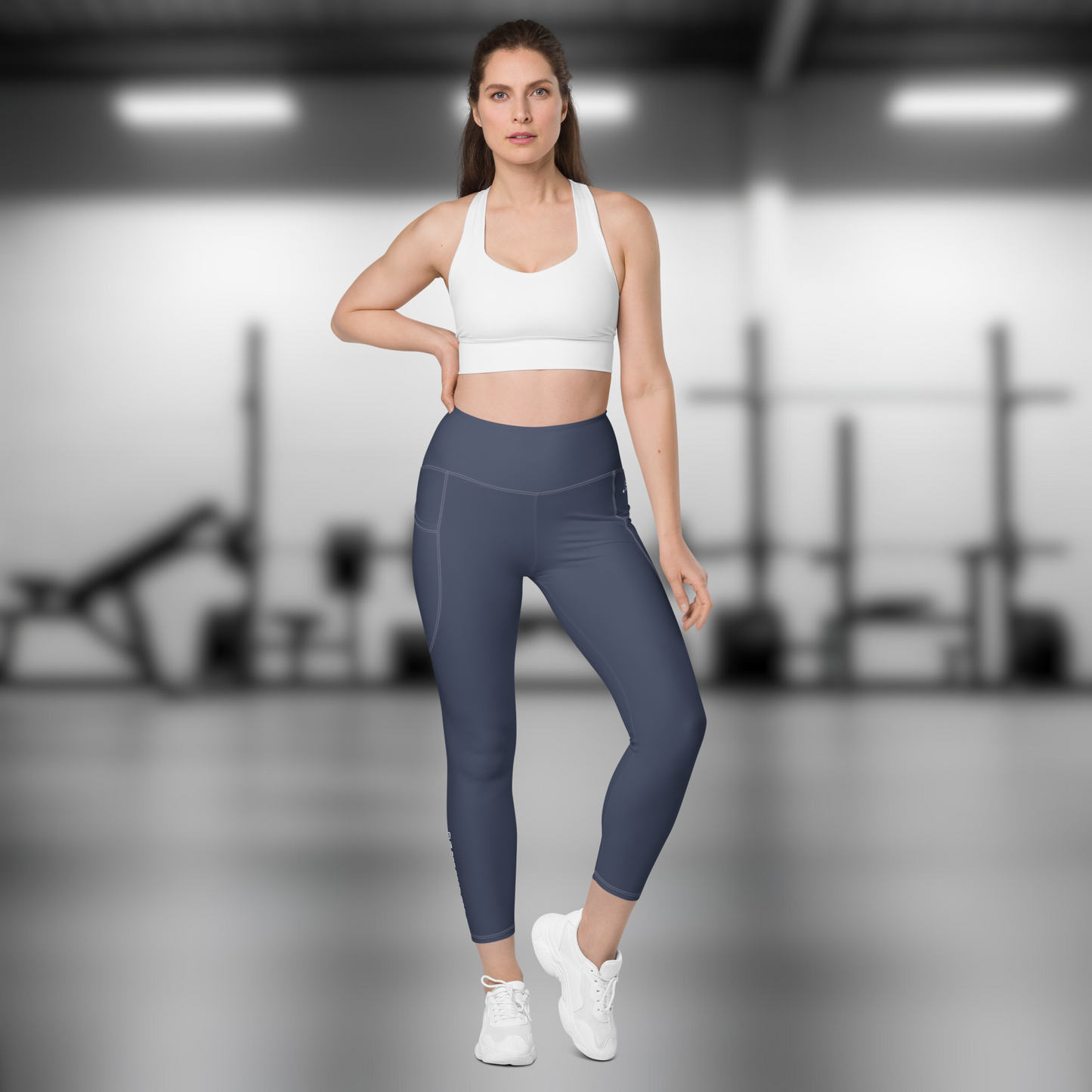 Gym Bag Essentials Leggings with Pockets - Navy