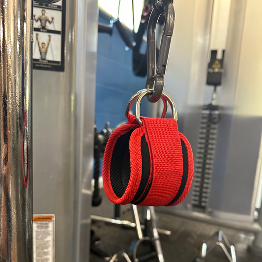Neoprene Gym Ankle Straps with Double D-Ring Adjustable Cuff