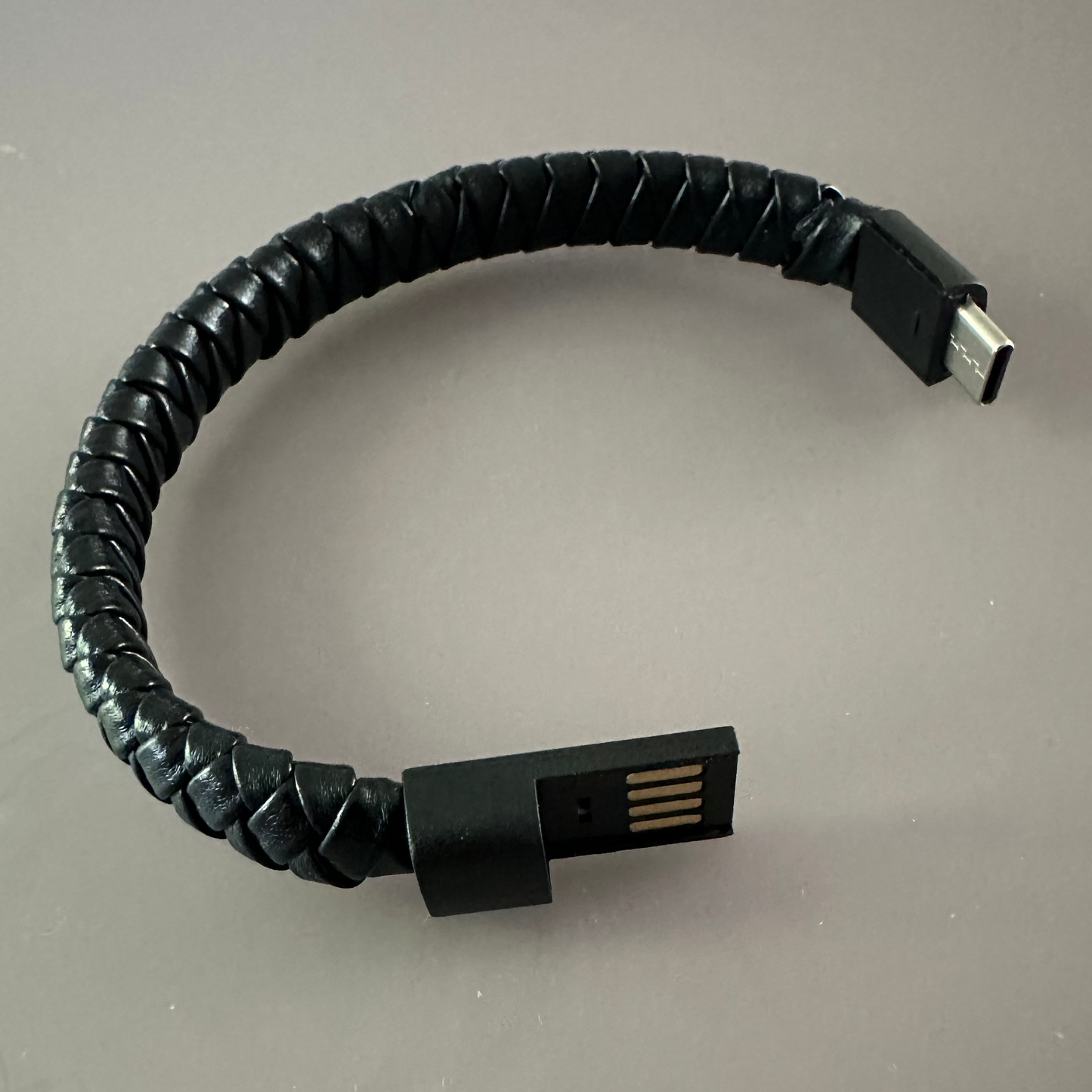 Leather Braided Bracelet Charging Cable