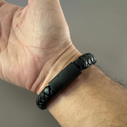 Leather Braided Bracelet Charging Cable