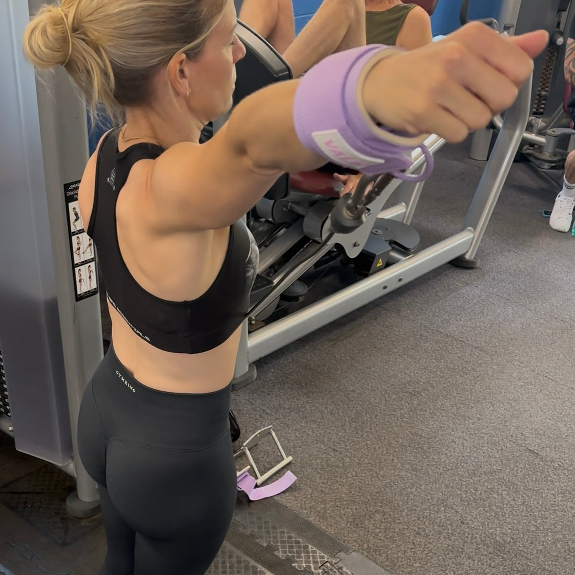 Neoprene Gym Ankle Straps with Double D-Ring Adjustable Cuff (Pastel)