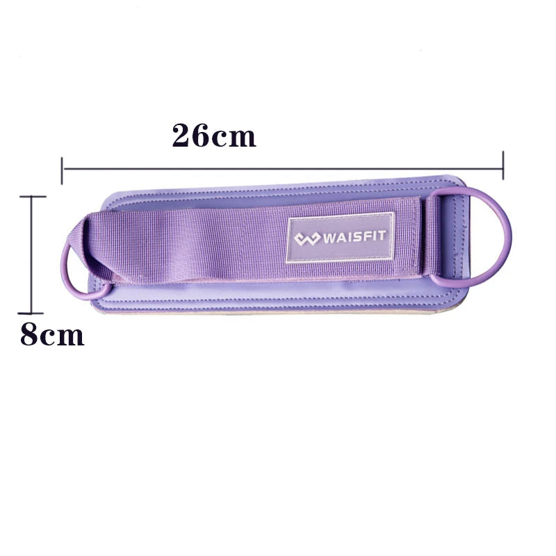 Neoprene Gym Ankle Straps with Double D-Ring Adjustable Cuff (Pastel)