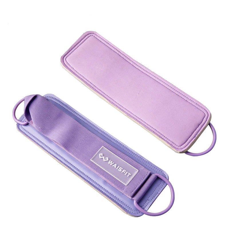 Neoprene Gym Ankle Straps with Double D-Ring Adjustable Cuff (Pastel)