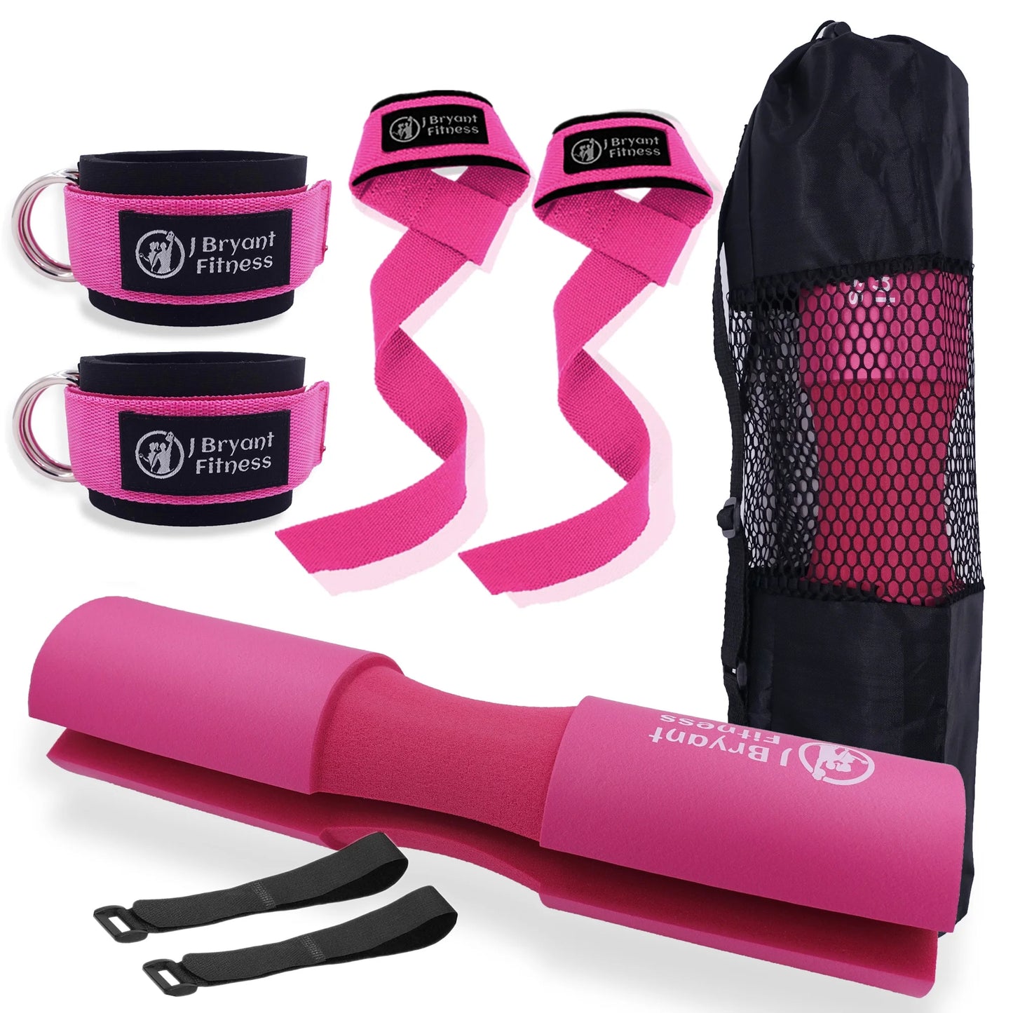 3 in 1 Barbell Pad, Lifting Strap and Ankle Cuff Set