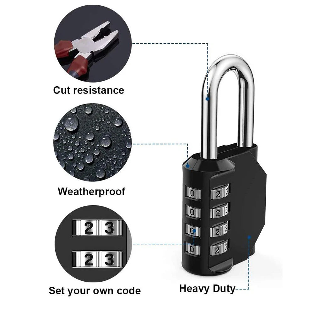 4 Digit Combination Gym Padlock