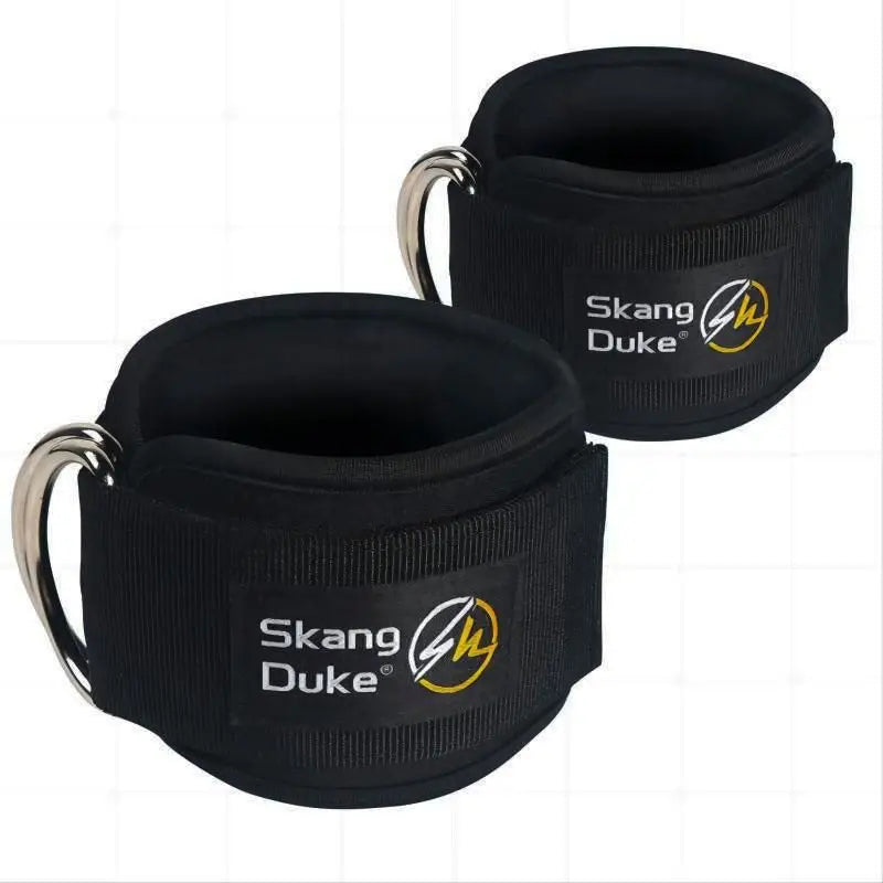 Neoprene Gym Ankle Straps with Double D-Ring Adjustable Cuff (Pattern)