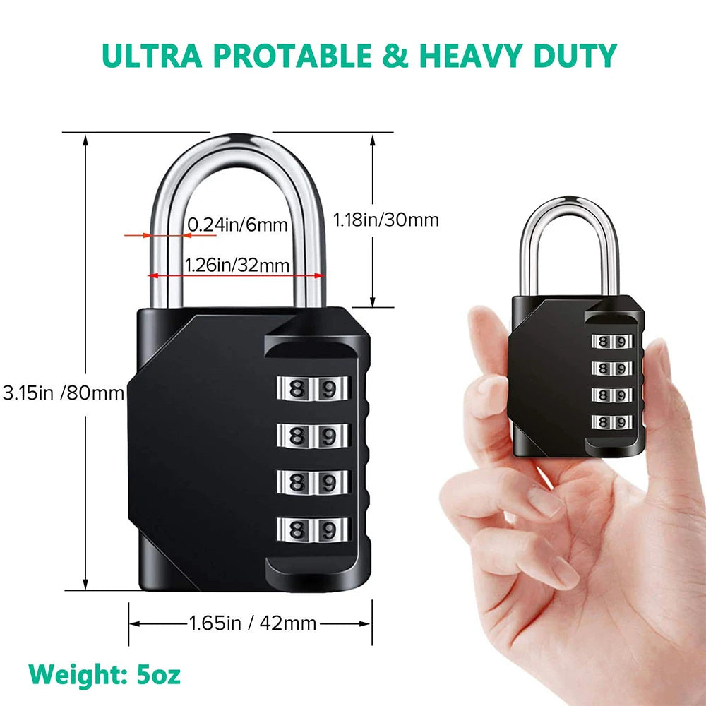 4 Digit Combination Gym Padlock