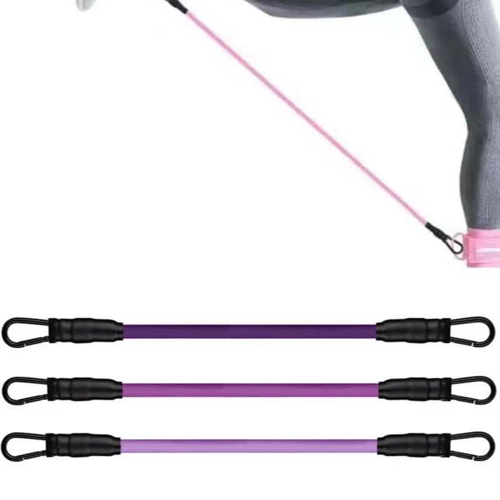 Neoprene Gym Ankle Straps with Double D-Ring Adjustable Cuff (Pastel)