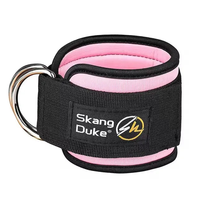 Neoprene Gym Ankle Straps with Double D-Ring Adjustable Cuff (Pattern)