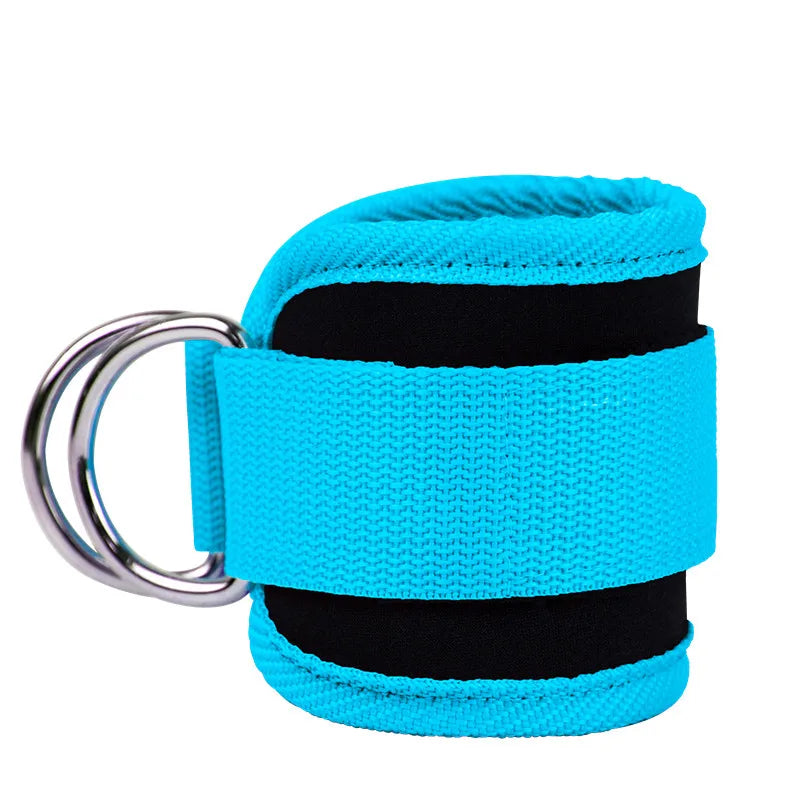 Neoprene Gym Ankle Straps with Double D-Ring Adjustable Cuff