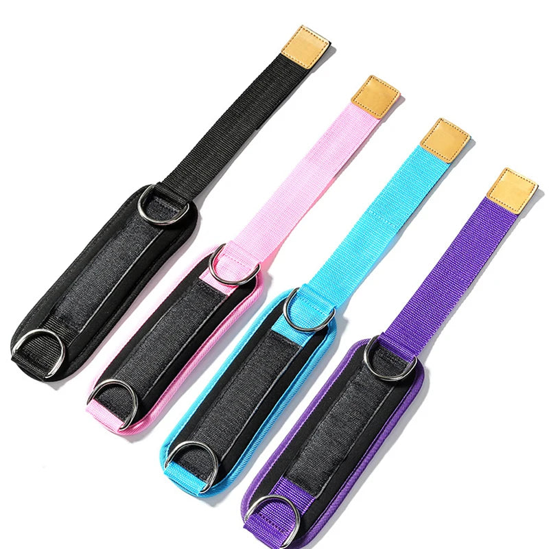 Neoprene Gym Ankle Strap with Double D-Ring Adjustable Cuff