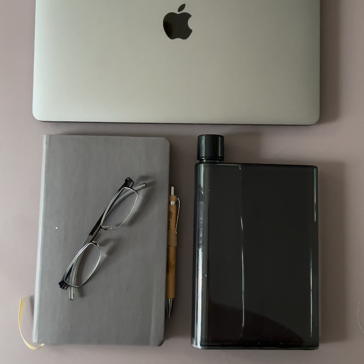 Notebook Size Flat Water Bottle