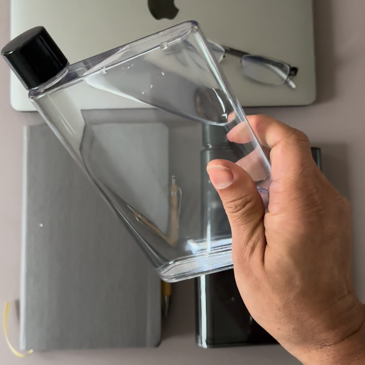 Notebook Size Flat Water Bottle