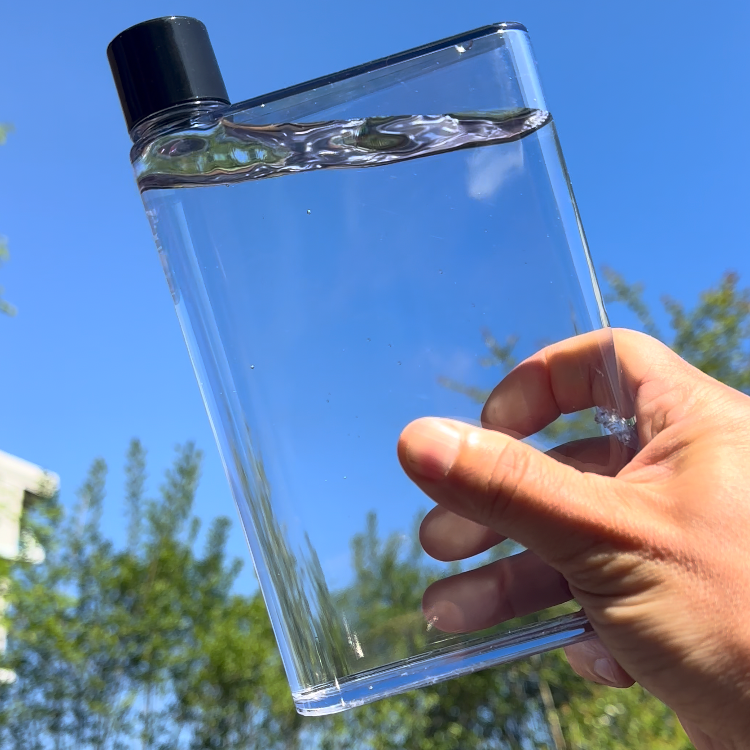 Notebook Size Flat Water Bottle