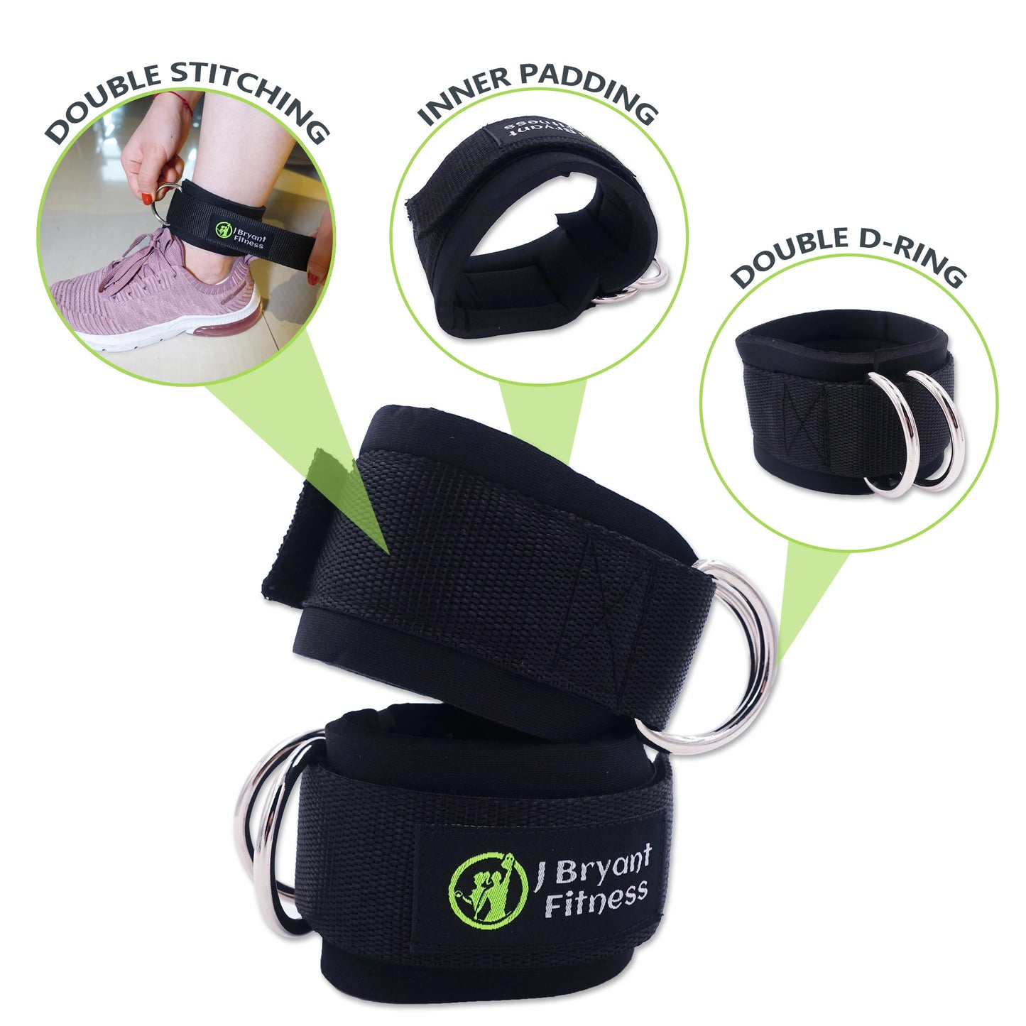 3 in 1 Barbell Pad, Lifting Strap and Ankle Cuff Set
