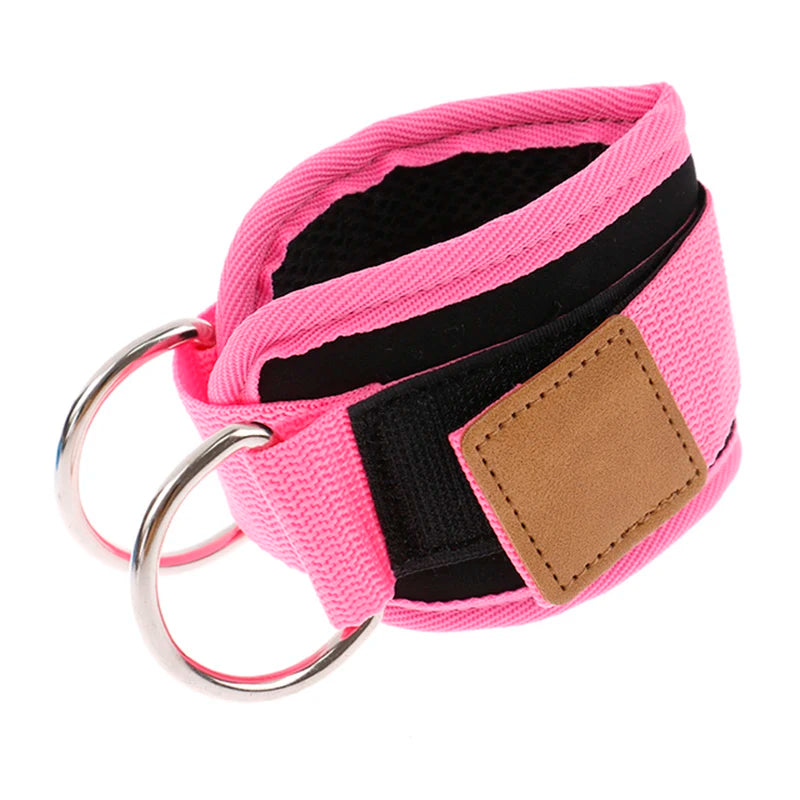 Neoprene Gym Ankle Strap with Double D-Ring Adjustable Cuff