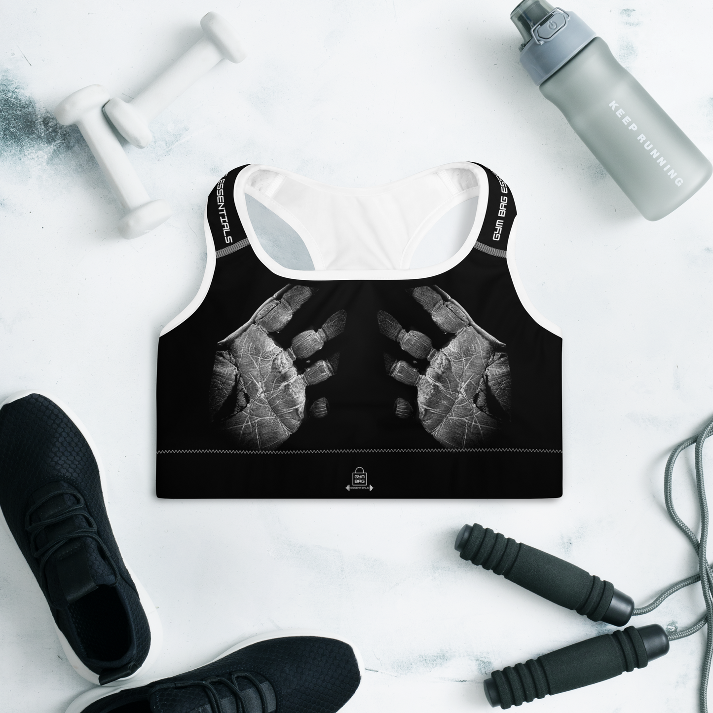 Gym Bag Essentials Padded Sports Bra - Chalk