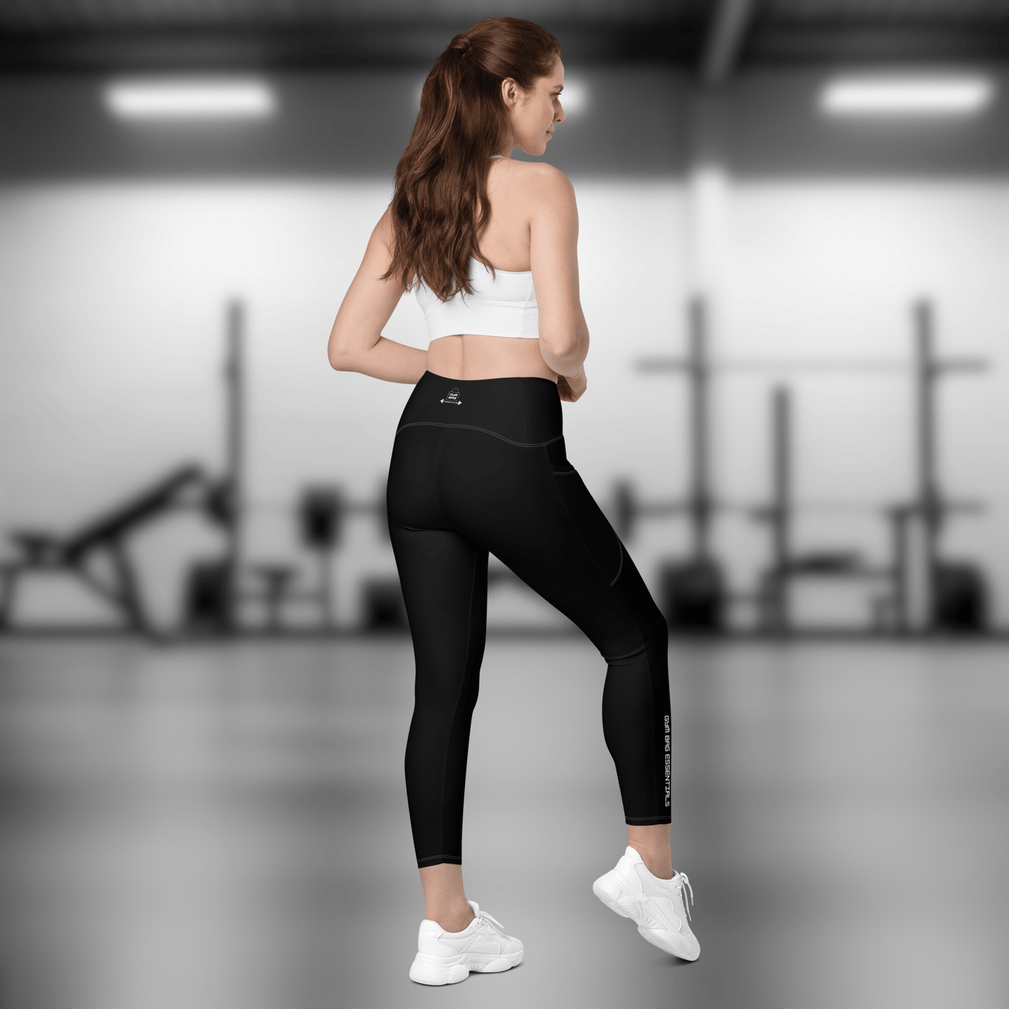 Gym Bag Essential Leggings with pockets - Black - Gym Bag Essentials