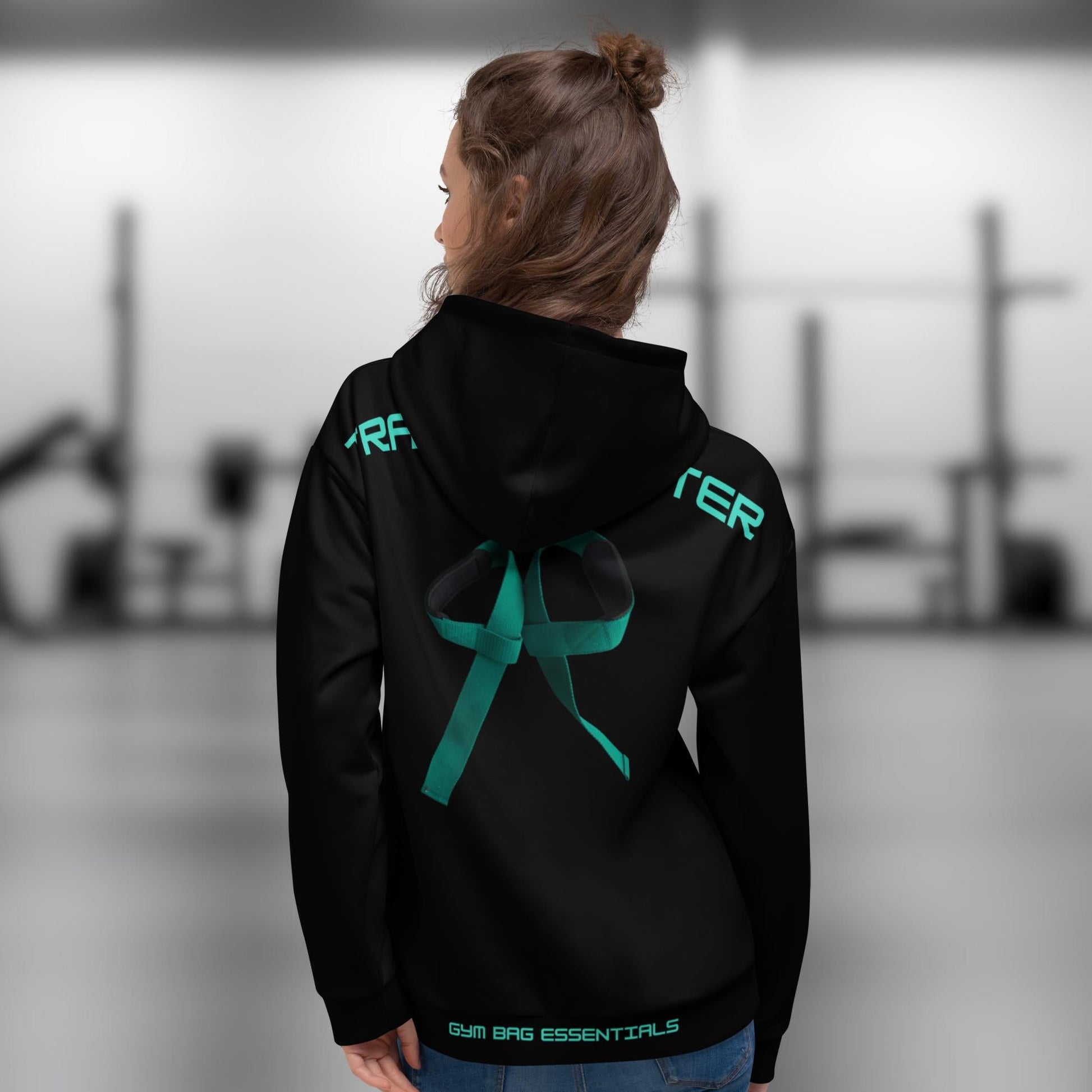 Gym Bag Essentials Hoodie - Black/Teal - Gym Bag Essentials