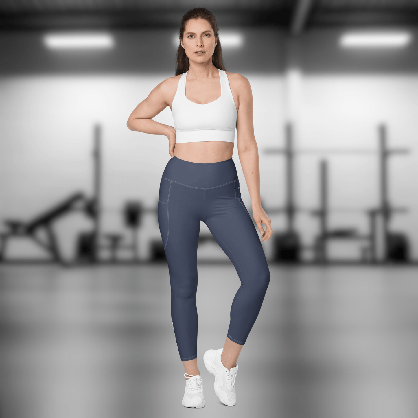 Gym Bag Essentials Leggings with Pockets - Navy - Gym Bag Essentials