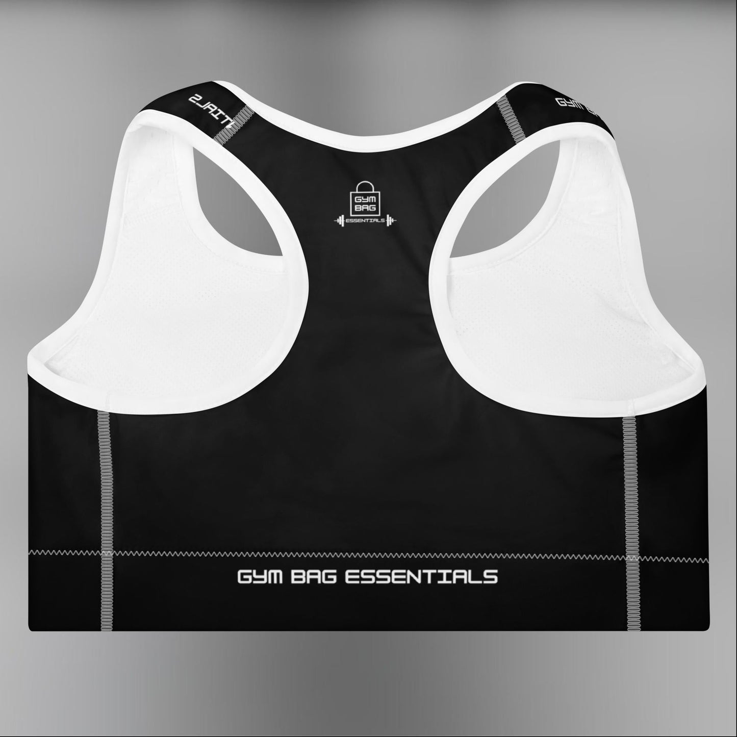 Gym Bag Essentials Padded Sports Bra - Black - Gym Bag Essentials