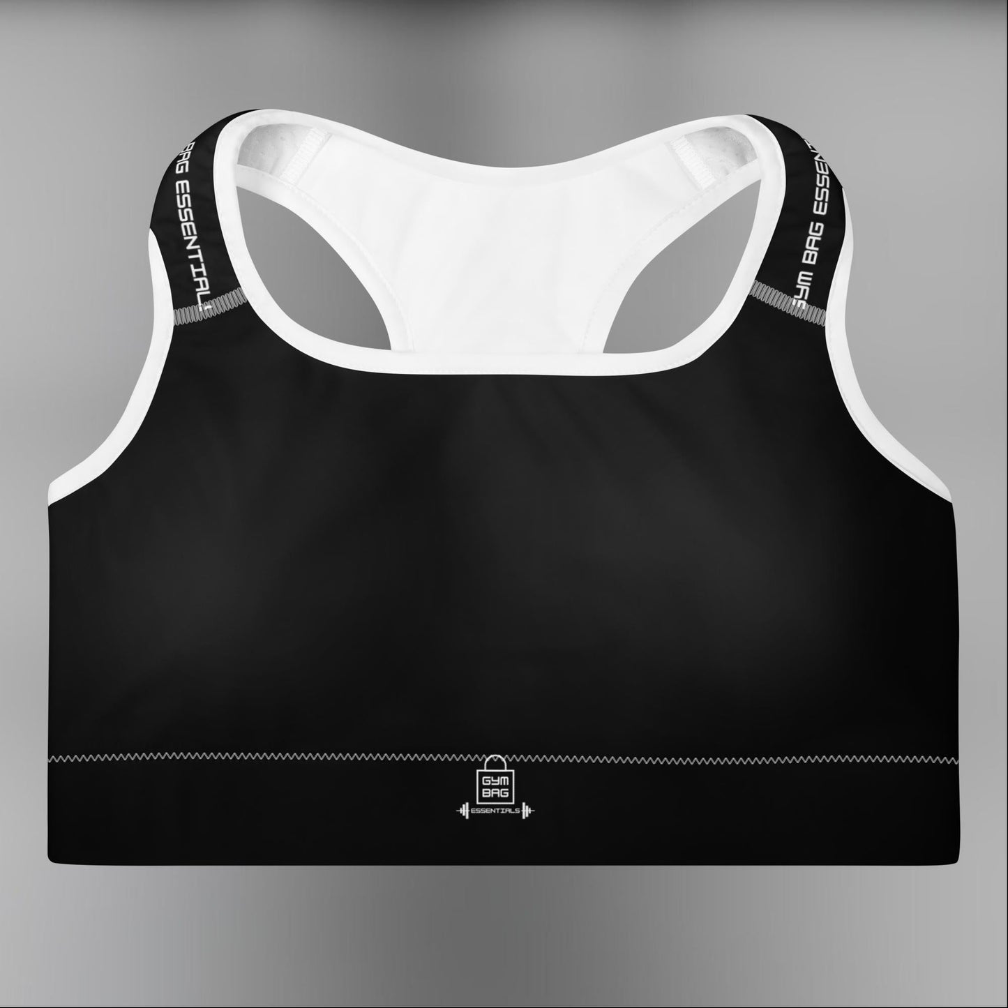 Gym Bag Essentials Padded Sports Bra - Black - Gym Bag Essentials