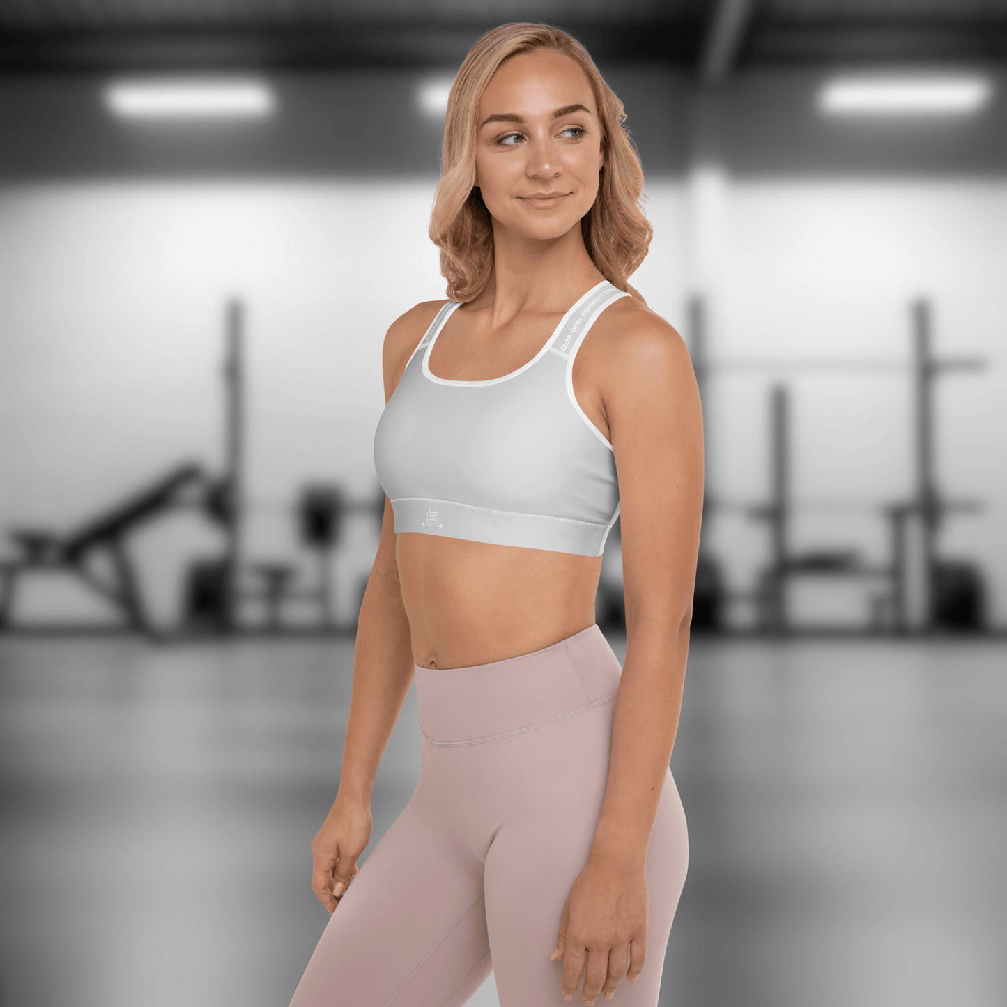 Gym Bag Essentials Padded Sports Bra - Grey - Gym Bag Essentials