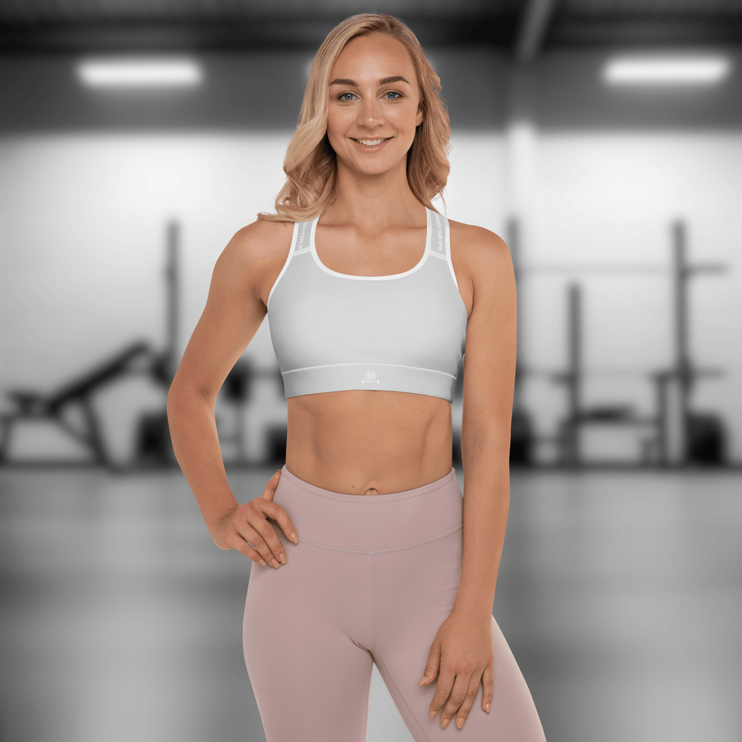 Gym Bag Essentials Padded Sports Bra - Grey - Gym Bag Essentials