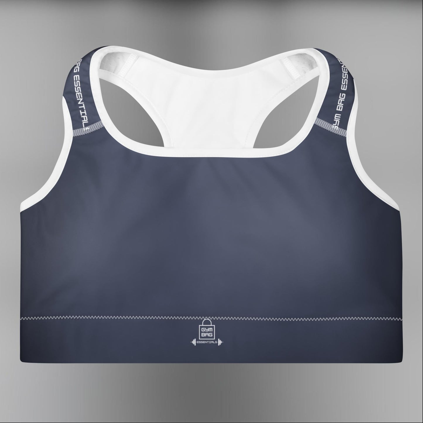 Gym Bag Essentials Padded Sports Bra - Navy - Gym Bag Essentials