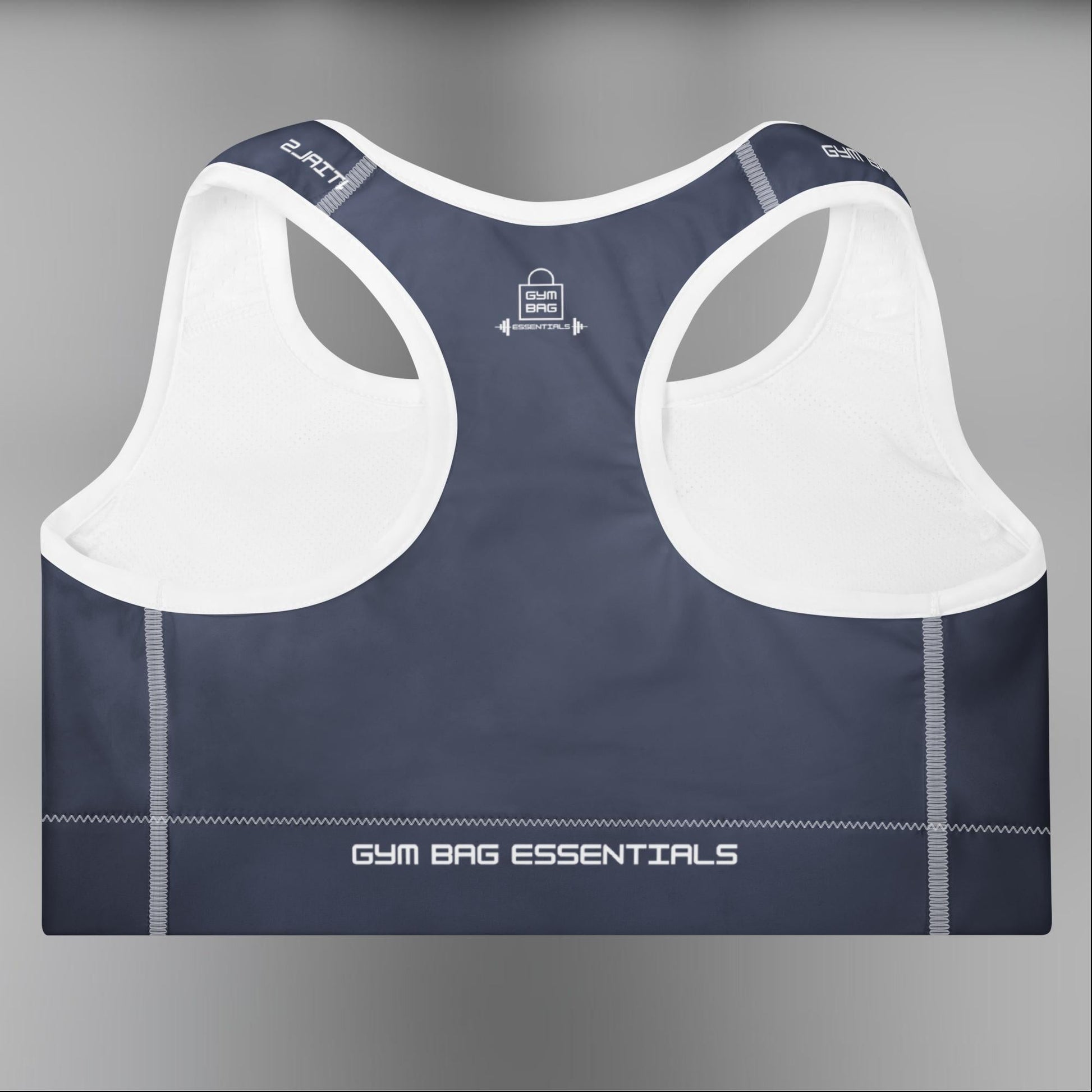 Gym Bag Essentials Padded Sports Bra - Navy - Gym Bag Essentials