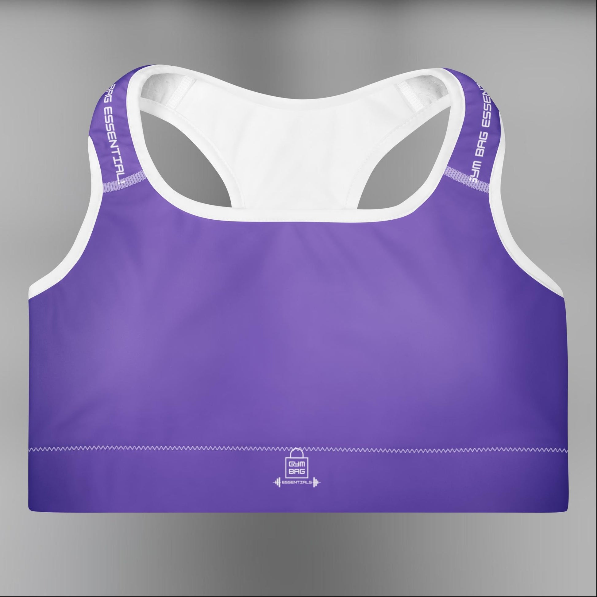 Gym Bag Essentials Padded Sports Bra - Purple - Gym Bag Essentials