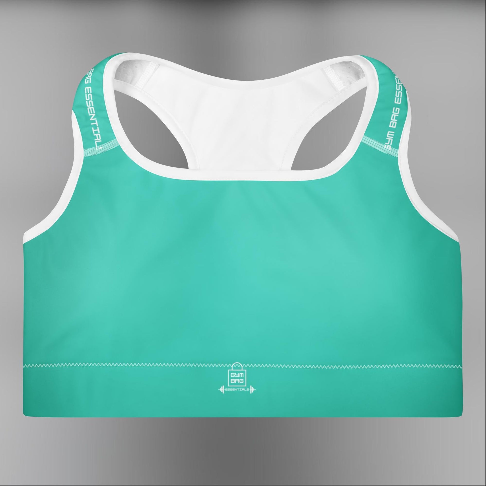 Gym Bag Essentials Padded Sports Bra - Teal - Gym Bag Essentials