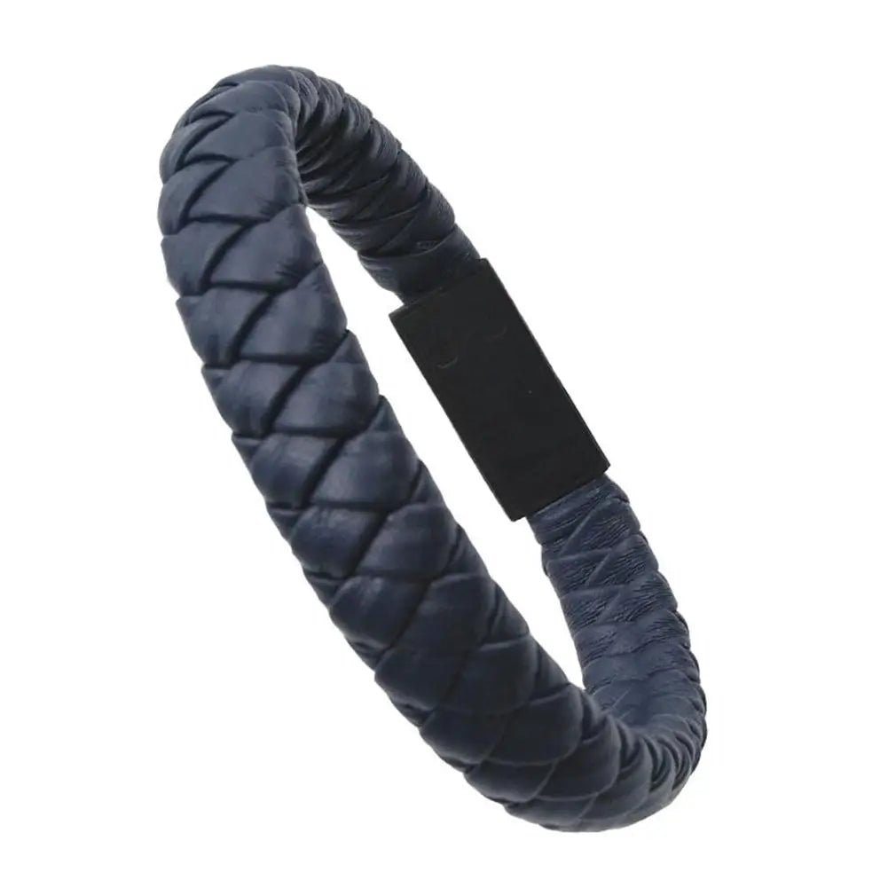 Leather Braided Bracelet Charging Cable - Gym Bag Essentials