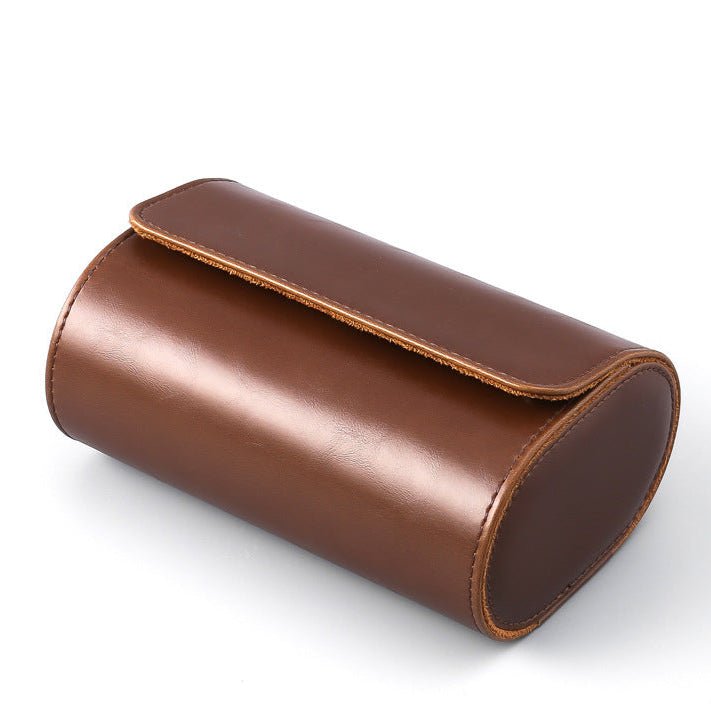 Luxury Leather Watch Travel Storage Roll - Gym Bag Essentials