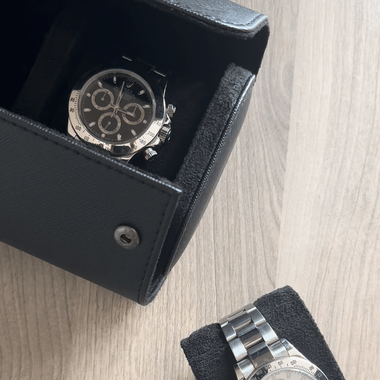 Luxury Leather Watch Travel Storage Roll - Gym Bag Essentials