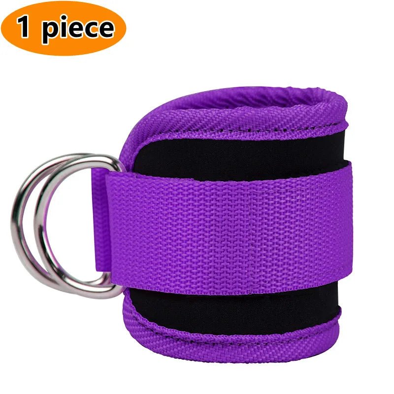 Neoprene Gym Ankle Straps with Double D - Ring Adjustable Cuff - Gym Bag Essentials