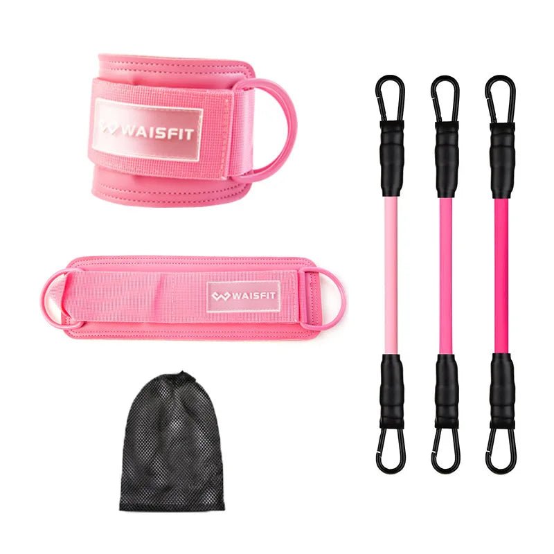 Neoprene Gym Ankle Straps with Double D - Ring Adjustable Cuff (Pastel) - Gym Bag Essentials