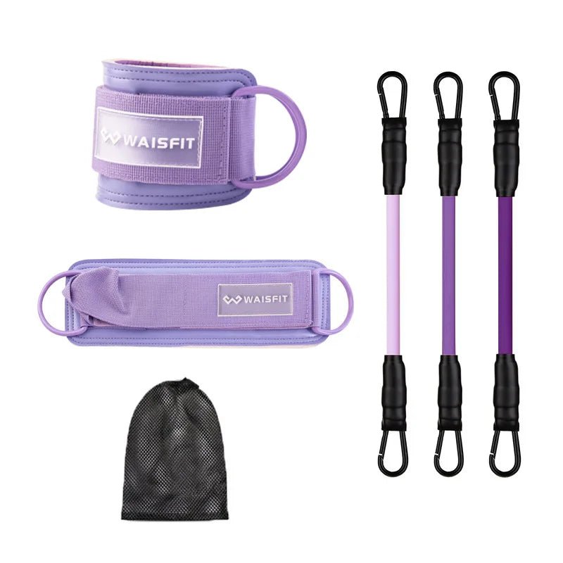 Neoprene Gym Ankle Straps with Double D - Ring Adjustable Cuff (Pastel) - Gym Bag Essentials