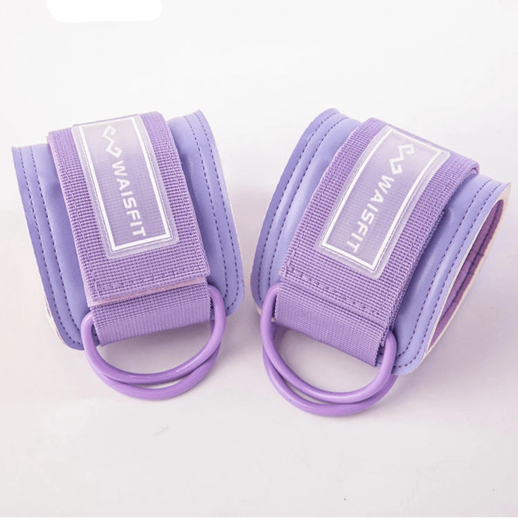 Neoprene Gym Ankle Straps with Double D - Ring Adjustable Cuff (Pastel) - Gym Bag Essentials