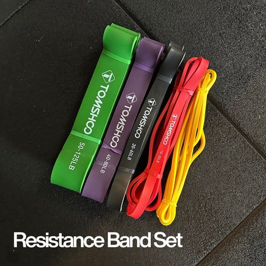 Resistance Band Set - 5 Resistance Levels - Gym Bag Essentials