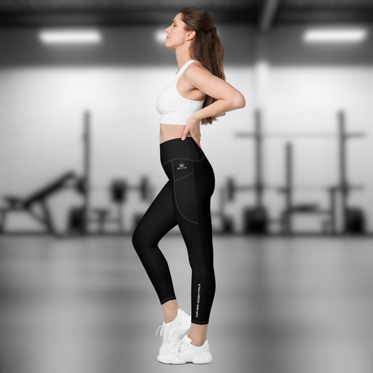 Gym Bag Essential Leggings with pockets - Black
