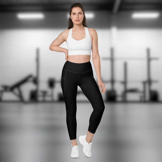 Gym Bag Essential Leggings with pockets - Black