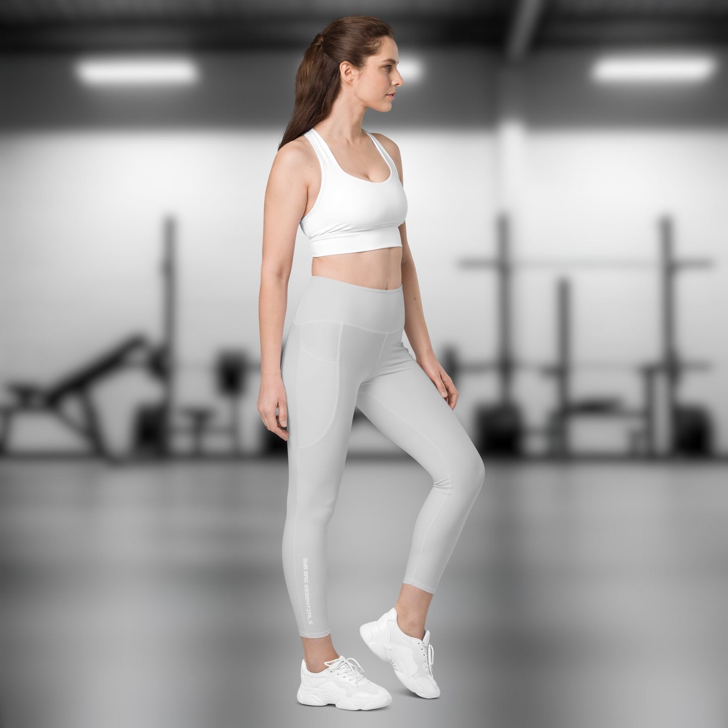 Gym Bag Essentials Leggings with Pockets - Grey