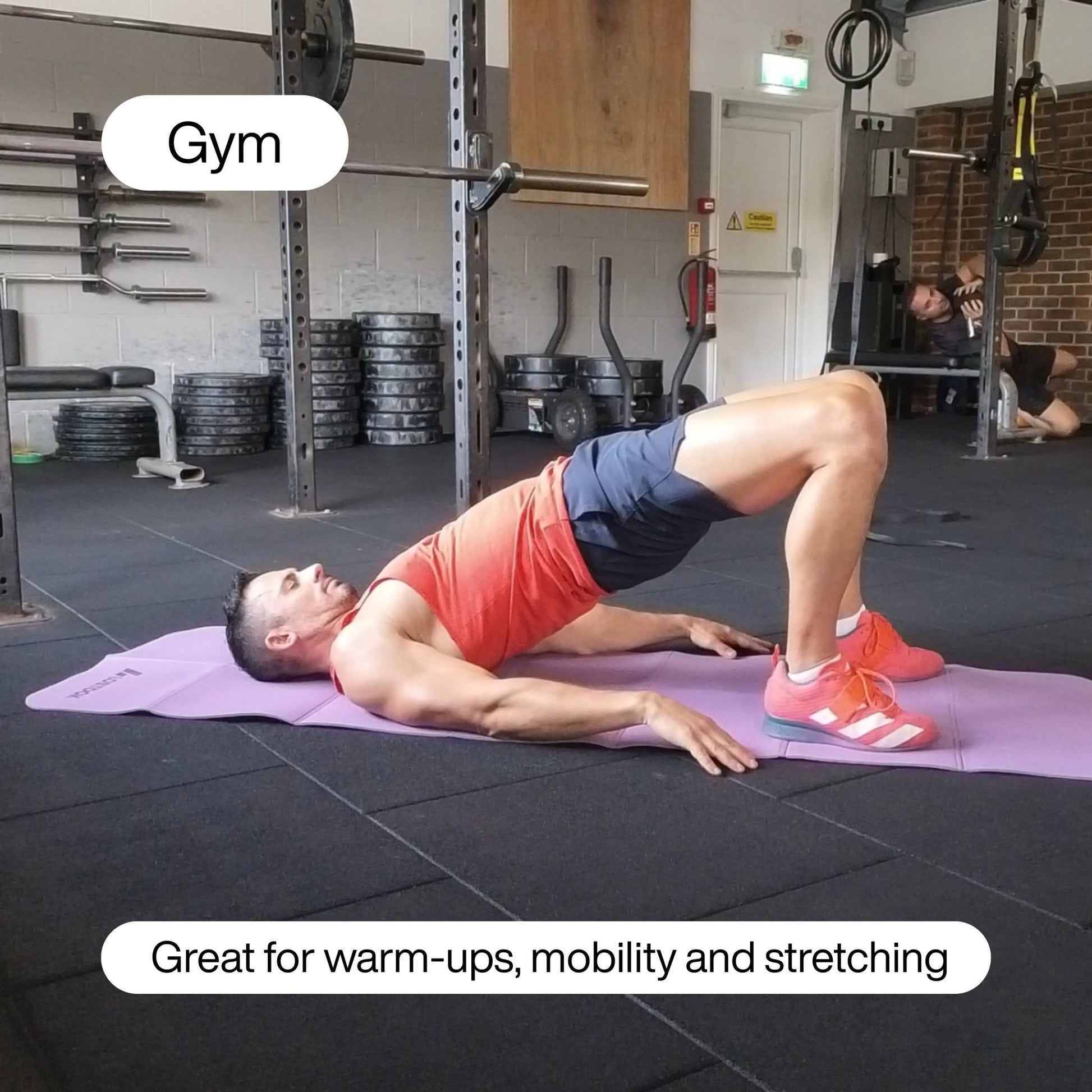 4mm Thick Foldable Yoga/Gym Mat - 183cm x 61cm - Gym Bag Essentials