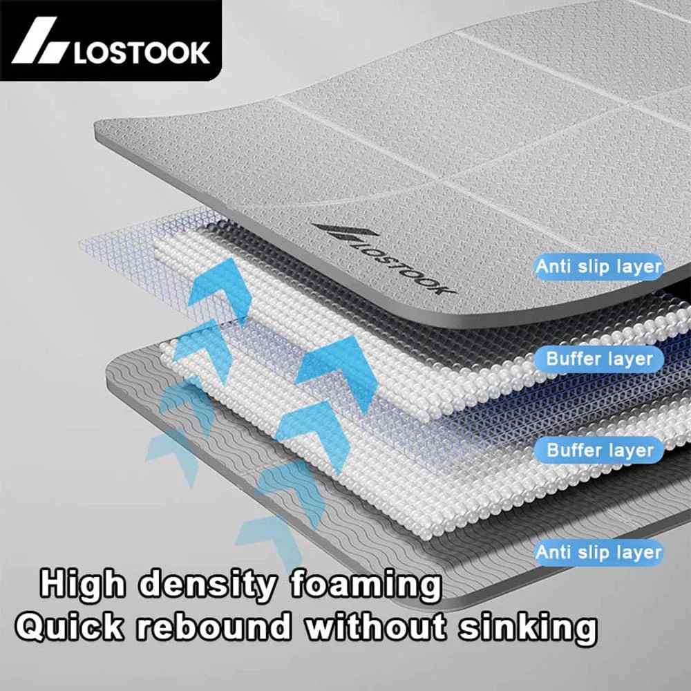 4mm Thick Foldable Yoga/Gym Mat - 183cm x 61cm - Gym Bag Essentials