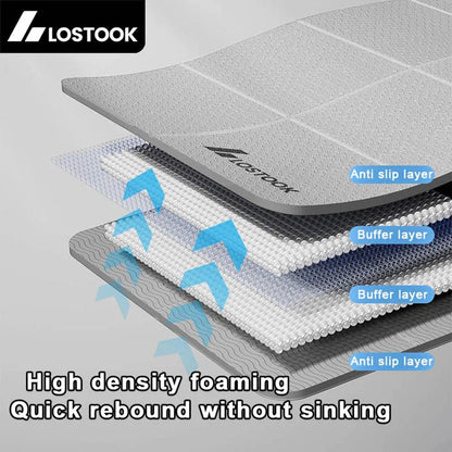 4mm Thick Foldable Yoga/Gym Mat - 183cm x 61cm - Gym Bag Essentials