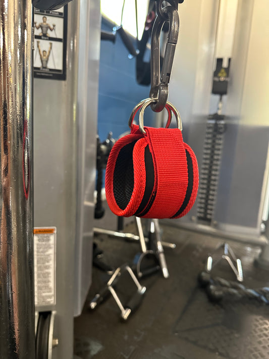 Neoprene Gym Ankle Straps with Double D-Ring Adjustable Cuff